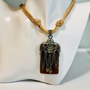  Boho Aztec Pendant Rope Necklace – 🦩 Winter Sale 🦩 Resort Ready Finds